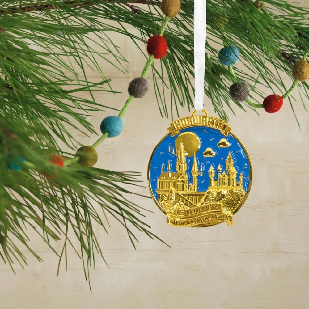 Harry Potter Hogwarts Christmas Ornament, Metal - Picture 2 of 6